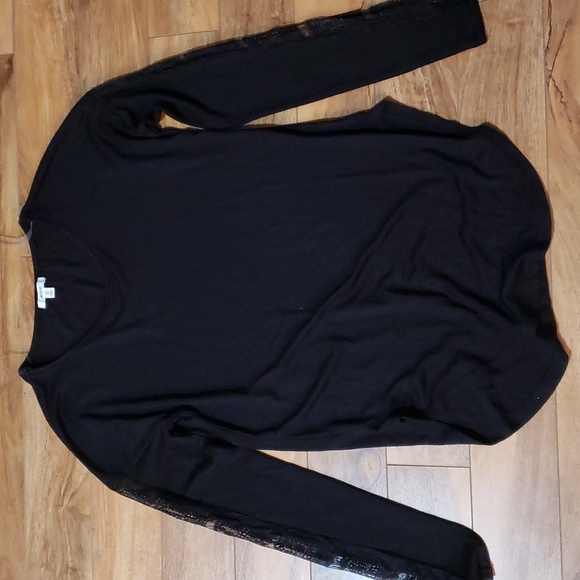 NEW Ardene lace sleeve tunic black - Picture 2 of 4